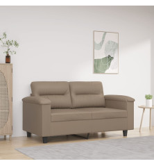 Dvivietė sofa, kapučino spalvos, 120cm, dirbtinė oda