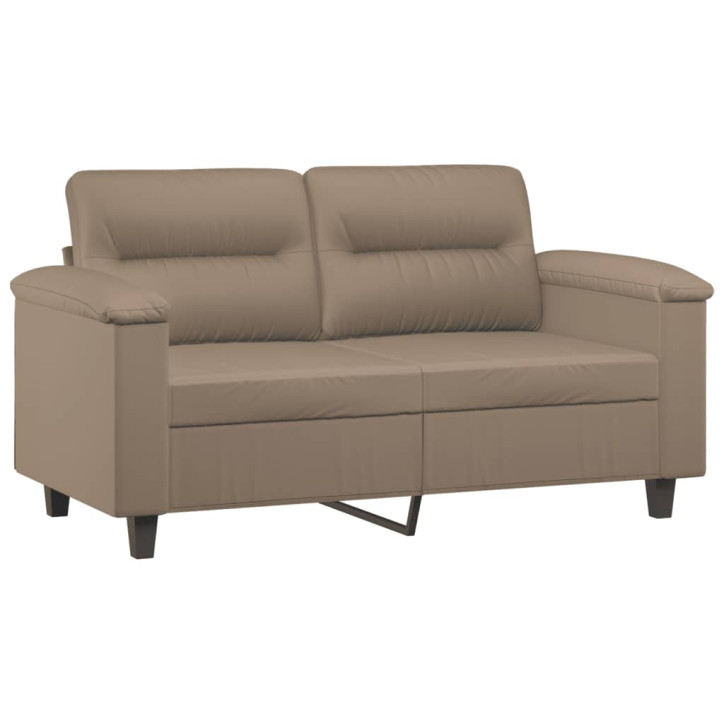 Dvivietė sofa, kapučino spalvos, 120cm, dirbtinė oda