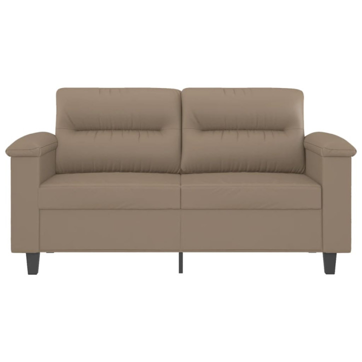 Dvivietė sofa, kapučino spalvos, 120cm, dirbtinė oda