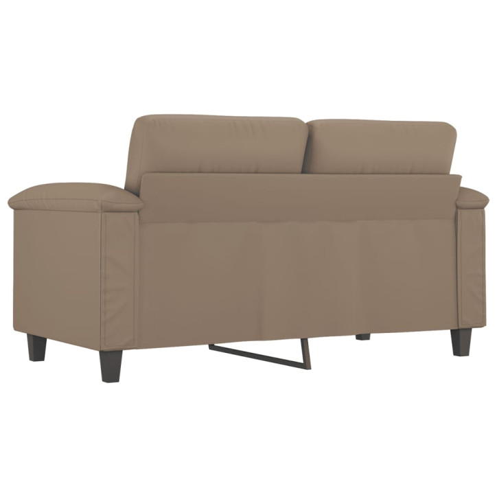 Dvivietė sofa, kapučino spalvos, 120cm, dirbtinė oda