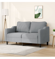 Dvivietė sofa, šviesiai pilkos spalvos, 140cm, audinys