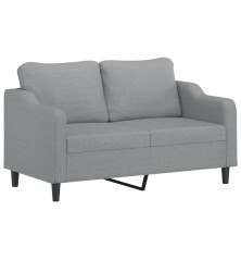 Dvivietė sofa, šviesiai pilkos spalvos, 140cm, audinys