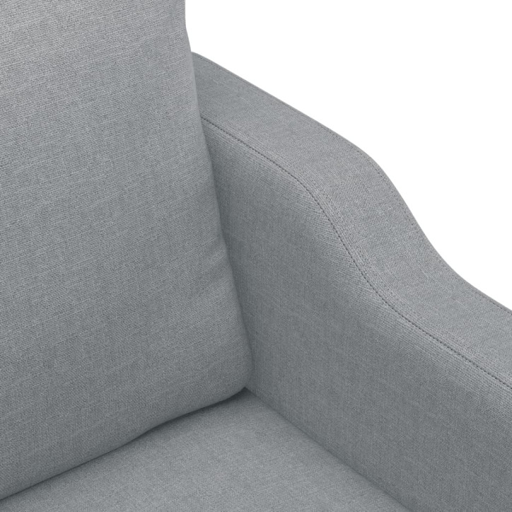 Dvivietė sofa, šviesiai pilkos spalvos, 140cm, audinys