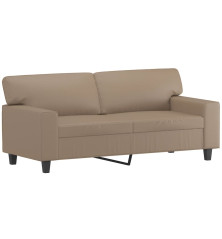 Dvivietė sofa, kapučino spalvos, 140cm, dirbtinė oda