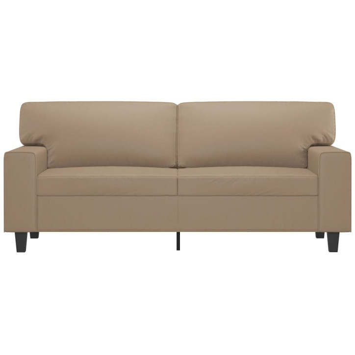 Dvivietė sofa, kapučino spalvos, 140cm, dirbtinė oda