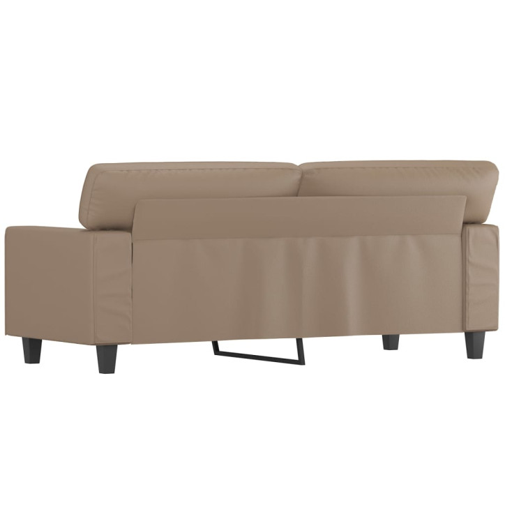 Dvivietė sofa, kapučino spalvos, 140cm, dirbtinė oda