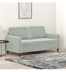 Dvivietė sofa, šviesiai pilkos spalvos, 140cm, aksomas