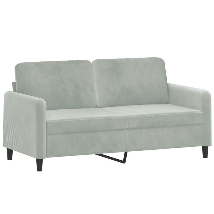 Dvivietė sofa, šviesiai pilkos spalvos, 140cm, aksomas