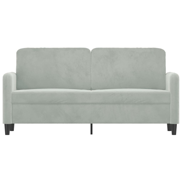 Dvivietė sofa, šviesiai pilkos spalvos, 140cm, aksomas