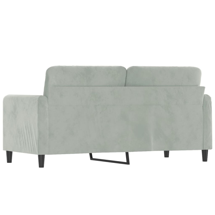 Dvivietė sofa, šviesiai pilkos spalvos, 140cm, aksomas