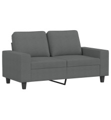 Dvivietė sofa, tamsiai pilkos spalvos, 120cm, audinys