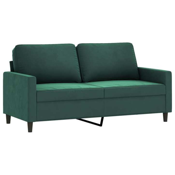 Dvivietė sofa, tamsiai žalios spalvos, 140cm, aksomas