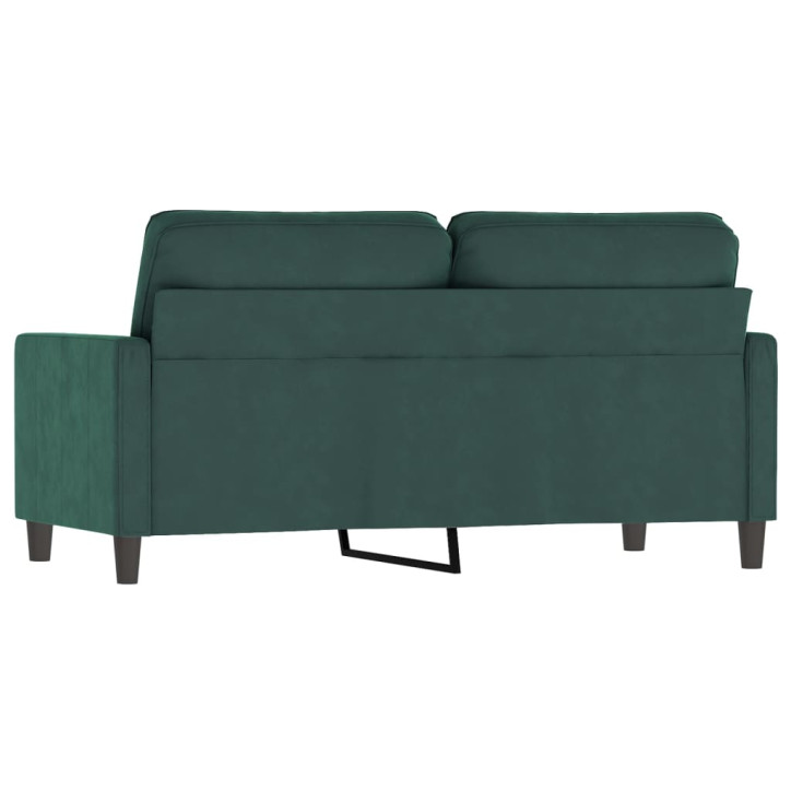 Dvivietė sofa, tamsiai žalios spalvos, 140cm, aksomas