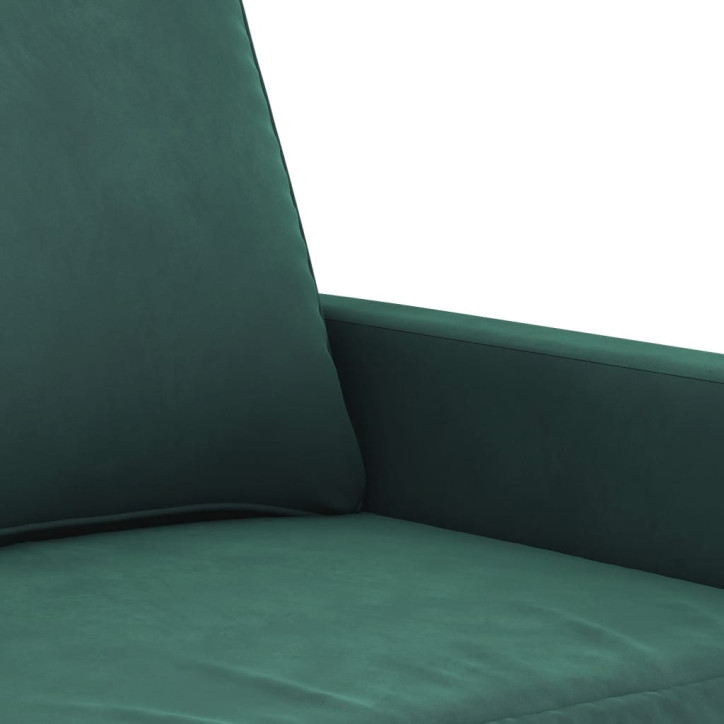 Dvivietė sofa, tamsiai žalios spalvos, 140cm, aksomas