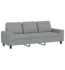 Trivietė sofa, šviesiai pilkos spalvos, 180cm, audinys