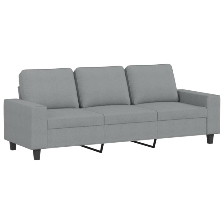 Trivietė sofa, šviesiai pilkos spalvos, 180cm, audinys