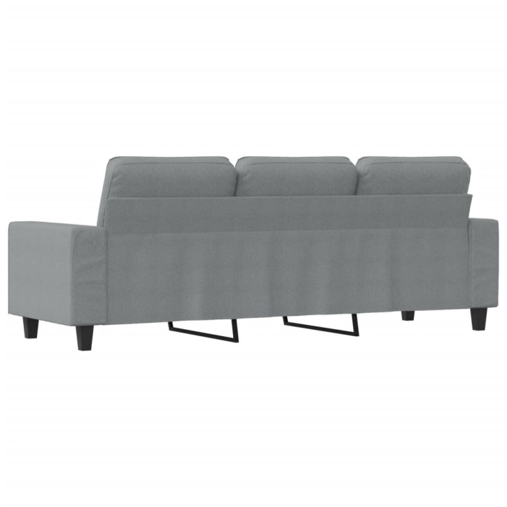 Trivietė sofa, šviesiai pilkos spalvos, 180cm, audinys