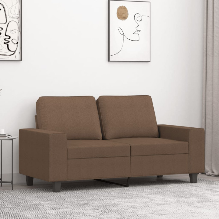 Dvivietė sofa, rudos spalvos, 120cm, audinys