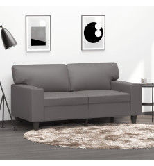 Dvivietė sofa, pilkos spalvos, 120cm, dirbtinė oda