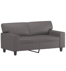 Dvivietė sofa, pilkos spalvos, 120cm, dirbtinė oda