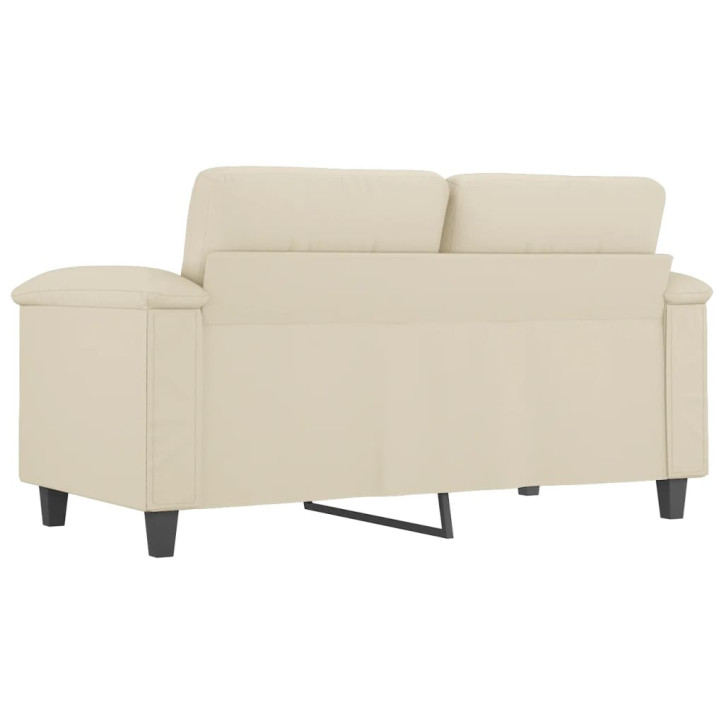 Dvivietė sofa, kreminės spalvos, 120cm, dirbtinė oda