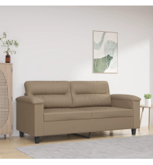 Dvivietė sofa, kapučino spalvos, 140cm, dirbtinė oda