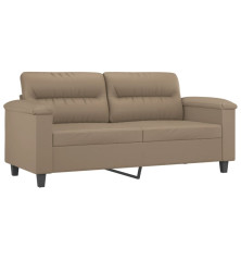 Dvivietė sofa, kapučino spalvos, 140cm, dirbtinė oda