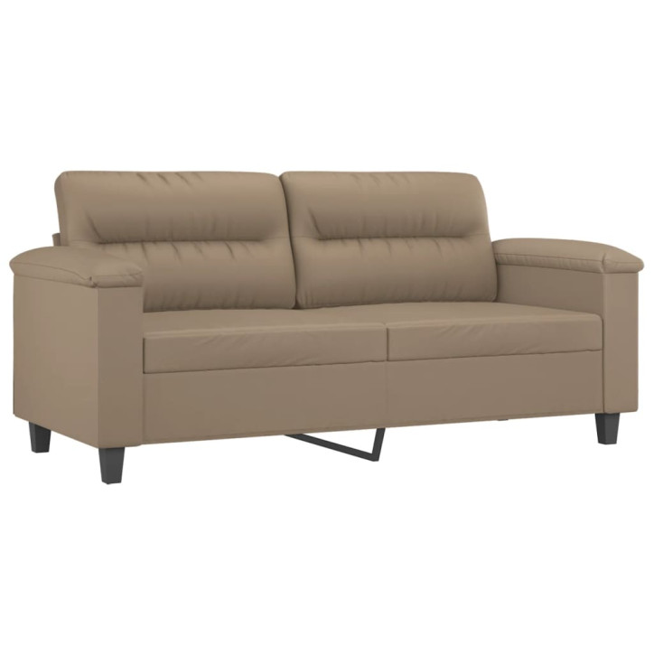 Dvivietė sofa, kapučino spalvos, 140cm, dirbtinė oda