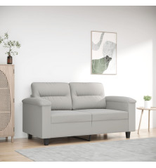 Dvivietė sofa, šviesiai pilka, 120cm, mikropluošto audinys