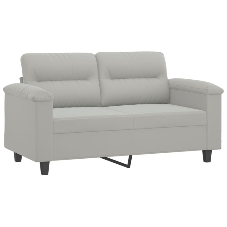 Dvivietė sofa, šviesiai pilka, 120cm, mikropluošto audinys