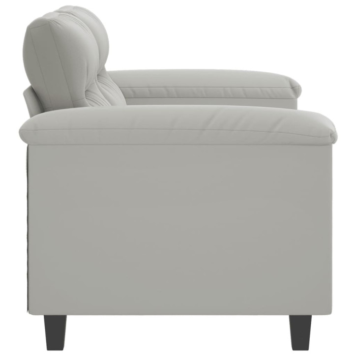 Dvivietė sofa, šviesiai pilka, 120cm, mikropluošto audinys