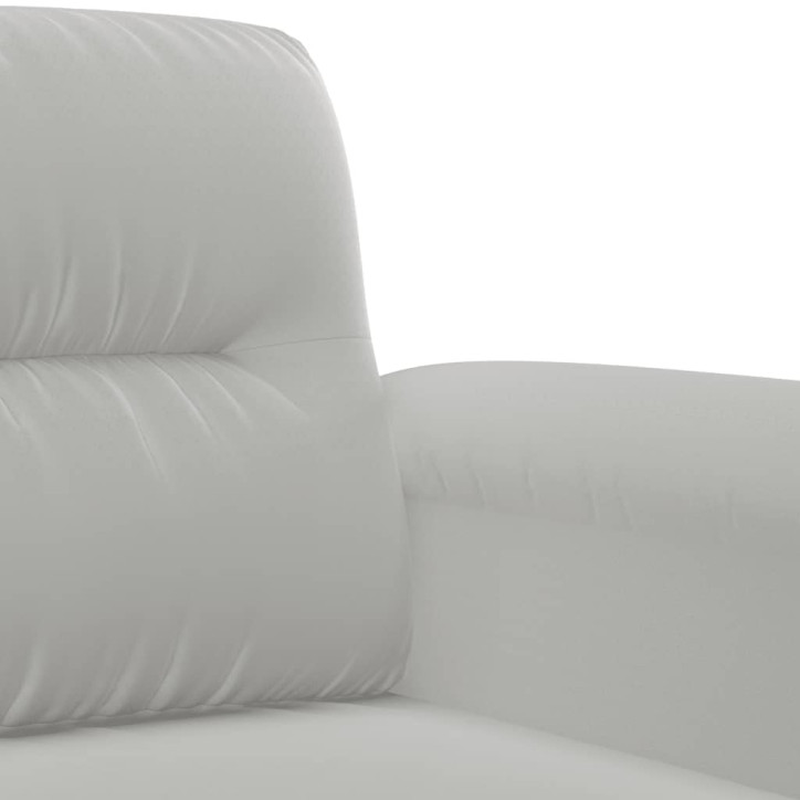 Trivietė sofa, šviesiai pilka, 180cm, mikropluošto audinys