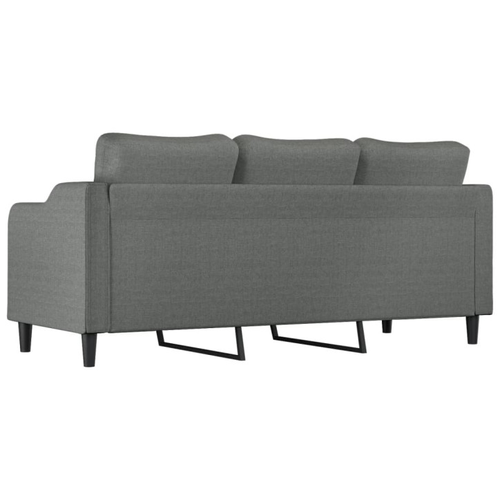 Trivietė sofa, tamsiai pilkos spalvos, 180cm, audinys