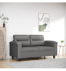 Dvivietė sofa, tamsiai pilka, 120cm, mikropluošto audinys