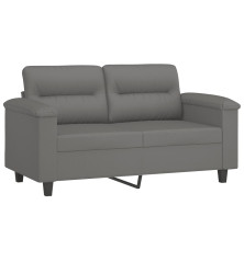 Dvivietė sofa, tamsiai pilka, 120cm, mikropluošto audinys