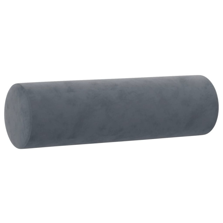 Dvivietė sofa su pagalvėlėmis, tamsiai pilka, 120cm, aksomas