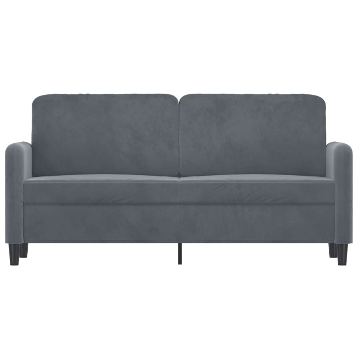 Dvivietė sofa, tamsiai pilkos spalvos, 140cm, aksomas