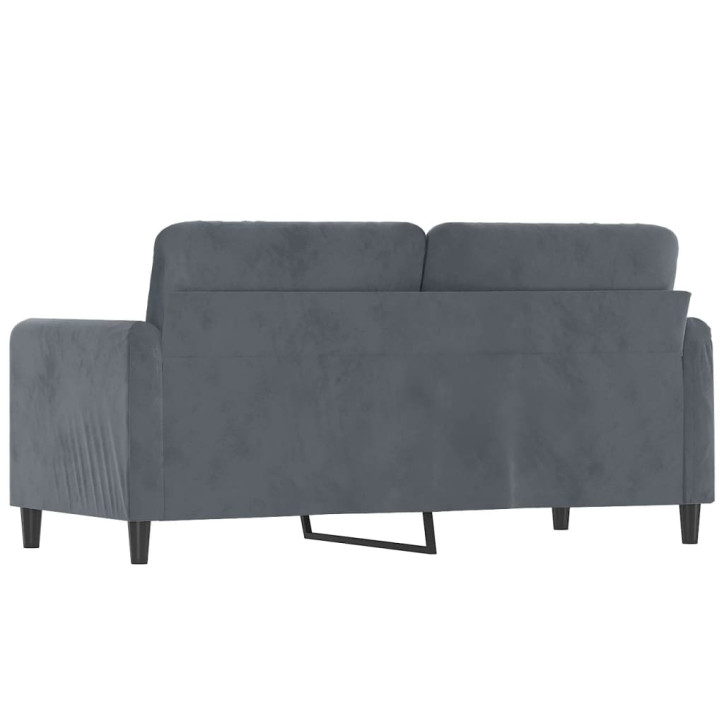 Dvivietė sofa, tamsiai pilkos spalvos, 140cm, aksomas