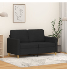 Dvivietė sofa, juodos spalvos, 120cm, audinys