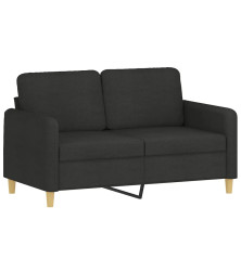 Dvivietė sofa, juodos spalvos, 120cm, audinys