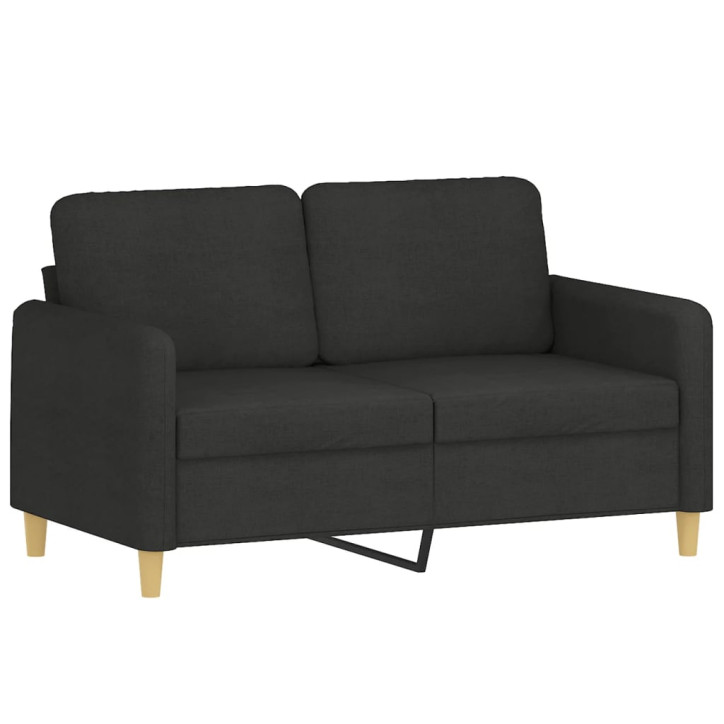 Dvivietė sofa, juodos spalvos, 120cm, audinys