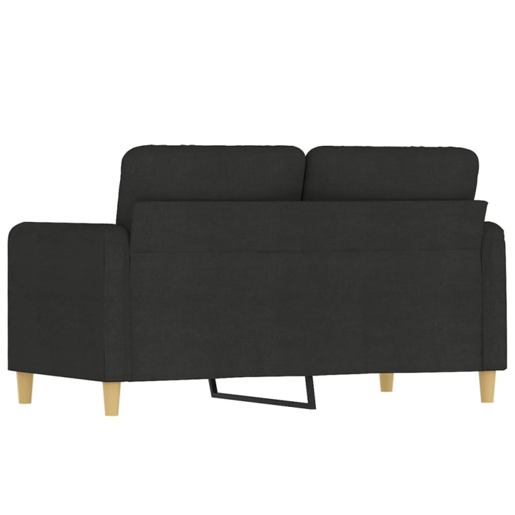 Dvivietė sofa, juodos spalvos, 120cm, audinys