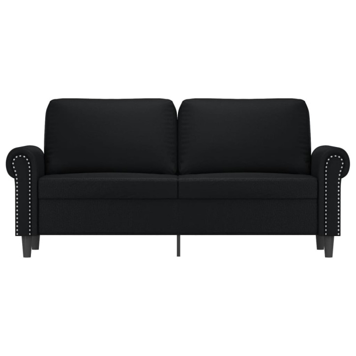 Dvivietė sofa, juodos spalvos, 140cm, dirbtinė oda