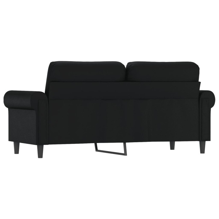 Dvivietė sofa, juodos spalvos, 140cm, dirbtinė oda