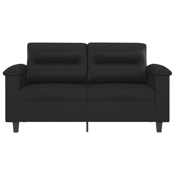 Dvivietė sofa, juodos spalvos, 120cm, dirbtinė oda