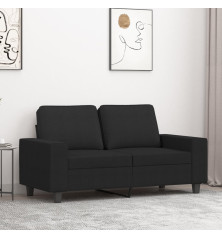 Dvivietė sofa, juodos spalvos, 120cm, audinys