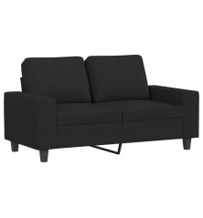 Dvivietė sofa, juodos spalvos, 120cm, audinys