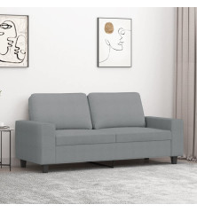 Dvivietė sofa, šviesiai pilkos spalvos, 140cm, audinys