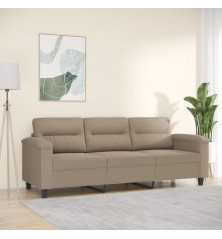 Trivietė sofa, taupe spalvos, 180cm, mikropluošto audinys