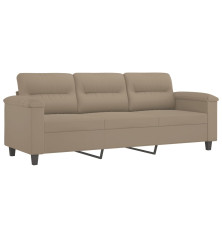 Trivietė sofa, taupe spalvos, 180cm, mikropluošto audinys